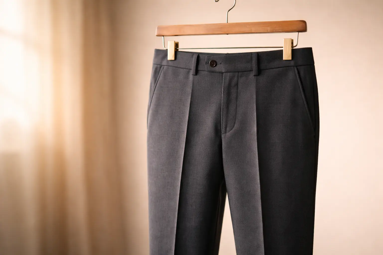 Pressed trousers and skirts